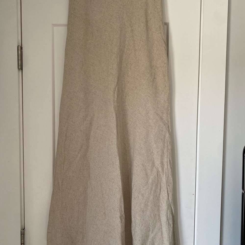 Cotton Linen Maxi Skirt